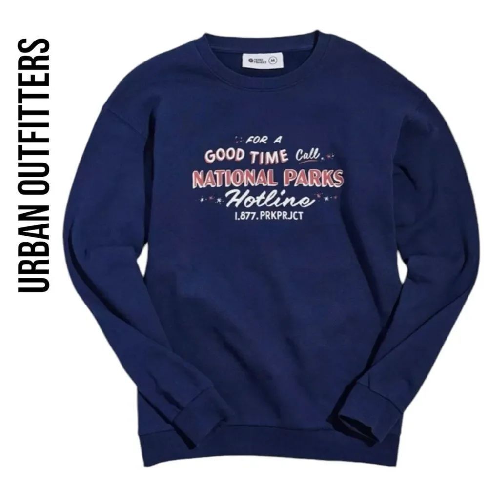 New UO Urban Outfitters Parks Project For A Good Time Navy Sweatshirt M